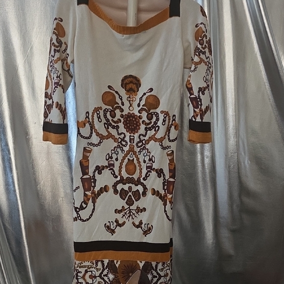 Gucci Cream and Brown Long Sleeve Dress - Picture 11 of 14
